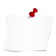 Papierfetzen mit Pin