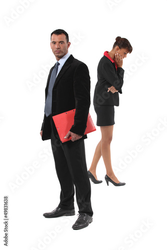 Photo: Pensive businesspeople Pensive businesspeople