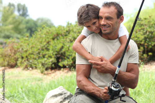 Photo: Father and son fishing Father and son fishing