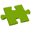 3D Puzzleteil grün