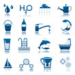 Water icon set