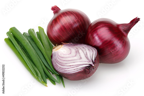 Photo: Red Onions and Fresh Scallion Red Onions and Fresh Scallion