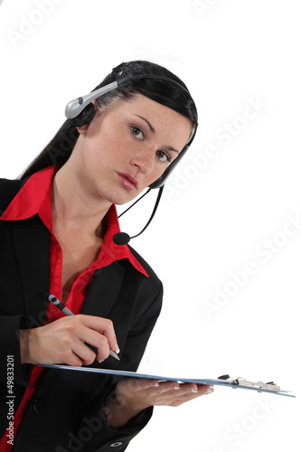 Photo: Portrait of a receptionist Portrait of a receptionist