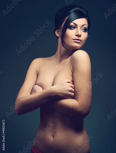 Photo: sexy naked woman in dark sexy naked woman in dark