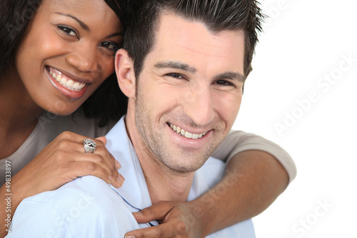 Photo: Portrait of a mixed-race couple Portrait of a mixed-race couple