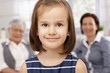 Closeup portrait of beautiful little girl