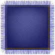 Jeans fabric with fringe