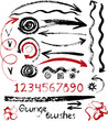 Set of arrows and brushes