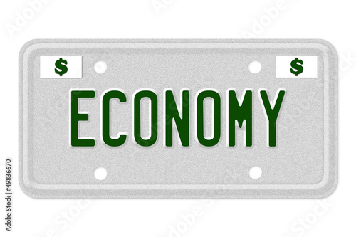 Illustration: Economy Car License Plate Economy Car License Plate