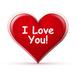 Herz, I Love You, Zeichen, Symbol, Icon, Liebe, Spruch, Text, 3D
