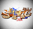Graffiti wall background, urban art