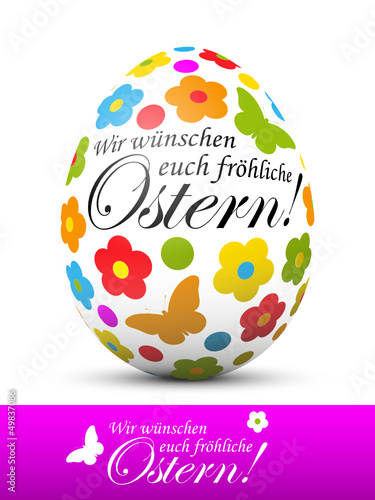 Vector: Osterei, Wir wünschen euch fröhliche Ostern, Grüße, Grußkarte Osterei, Wir wünschen euch fröhliche Ostern, Grüße, Grußkarte