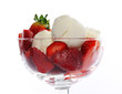 Photo: ice cream with strawberries ice cream with strawberries