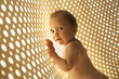 naked baby with rays of light network