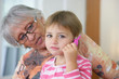 Photo: Grandmother playing with a child Grandmother playing with a child