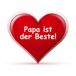 Herz, Papa ist der Beste, Zeichen, Symbol, Spruch, Text, Icon