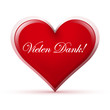 Herz, Vielen Dank, bedanken, Danke, Zeichen, Symbol,  Icon, Rot