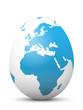Vektor: Osterei, Ostern, Ei, Weltkarte, Europa, Afrika, Globus, Blau, 3D Osterei, Ostern, Ei, Weltkarte, Europa, Afrika, Globus, Blau, 3D