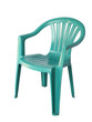 Plastic armchair isolated on white background