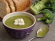 Photo: Broccoli soup and bread Broccoli soup and bread