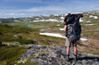 Foto: Wanderer in der Hardangervidda, Norwegen Wanderer in der Hardangervidda, Norwegen