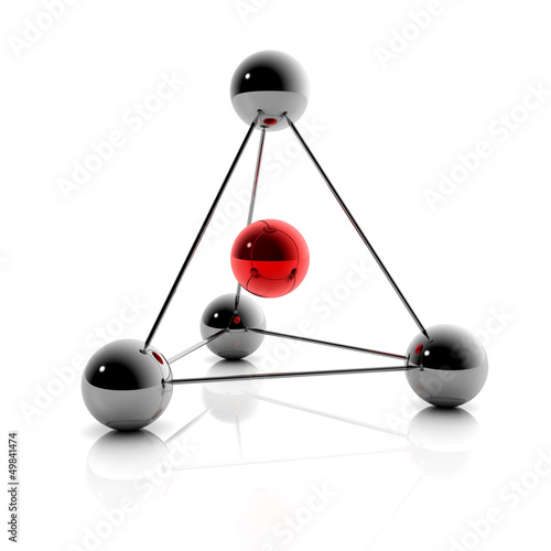 Illustration: Netzwerk Pyramide - 3D Grafik / 3d Illustration Netzwerk Pyramide - 3D Grafik / 3d Illustration