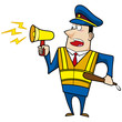 male cartoon police officer