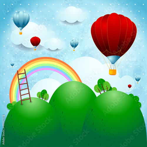 Vector: Fantasy landscape Fantasy landscape