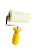 Illustration: isolated yellow paint roller isolated yellow paint roller