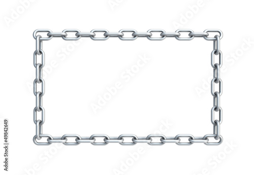 Illustration: chain in shape of rectangle chain in shape of rectangle