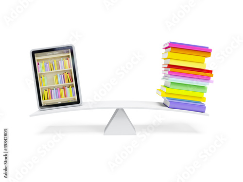 Illustration: online library in the tablet online library in the tablet