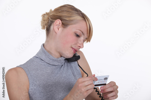 Photo: Woman telephone shopping Woman telephone shopping