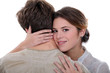 Young couple hugging