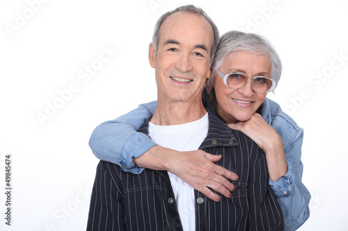 Photo: couple of pensioners looking happy couple of pensioners looking happy