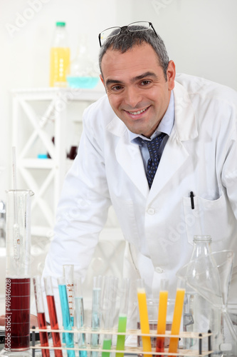Photo: Man in chemical laboratory Man in chemical laboratory