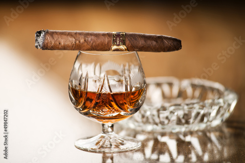 Photo: Cognac and cigar Cognac and cigar