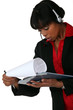 Telephone operator with portfolios
