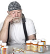 Tough old man with too many pills