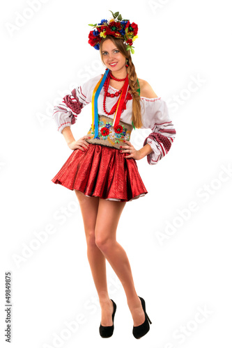 Photo: woman in the Ukrainian national clothes woman in the Ukrainian national clothes