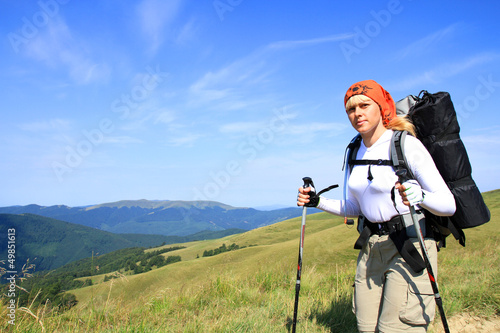 Photo: Summer hiking in the mountains. Summer hiking in the mountains.