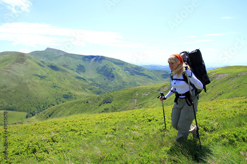 Photo: Summer hiking in the mountains. Summer hiking in the mountains.