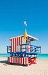 Lifeguard Tower in South Beach, Miami Beach, Florida