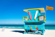 Lifeguard Tower in South Beach, Miami Beach, Florida