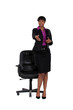 Businesswoman stretching hand for handshake