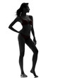 beautiful asian woman in red underwear  silhouette