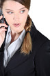 Woman shocked on the phone