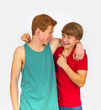 brothers make jokes together and have fun together