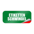 aufkleber aufgedrehte ecke etiketten-schwindel I