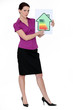 Woman explaining energy rating