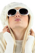 Woman with sunglasses and a hat